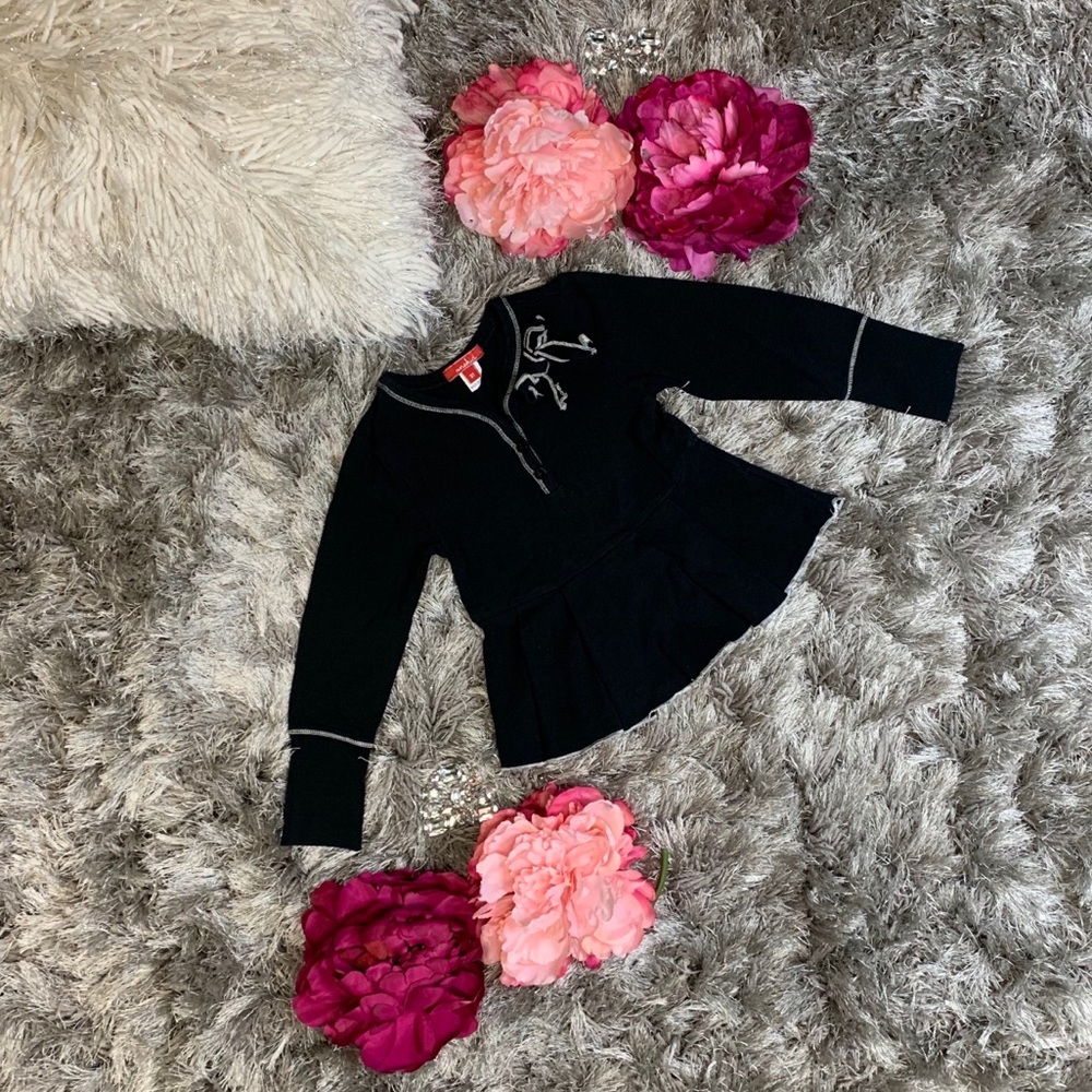 One Kid Pleated Peplum Top Toddler size 3T